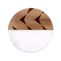 Abstract Arrow Pattern T- Shirt Abstract Arrow Pattern T- Shirt Classic Marble Wood Coaster (round)  by EnriqueJohnson