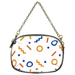 Abstract Dots And Line Pattern T- Shirt Abstract Dots And Line Pattern 4 Chain Purse (two Sides)