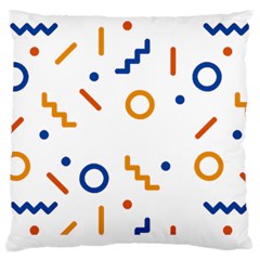 Abstract Dots And Line Pattern T- Shirt Abstract Dots And Line Pattern 4 Large Cushion Case (two Sides) by EnriqueJohnson