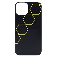 Abstract Hexagon Pattern T- Shirt Abstract Hexagon Pattern T- Shirt Iphone 14 Black Uv Print Case by EnriqueJohnson