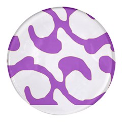 Abstract Pattern Purple Swirl T- Shirt Abstract Pattern Purple Swirl T- Shirt Round Glass Fridge Magnet (4 Pack) by EnriqueJohnson