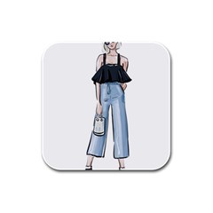 Let’s Go Rubber Square Coaster (4 Pack) by SychEva