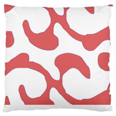 Abstract Pattern Red Swirl T- Shirt Abstract Pattern Red Swirl T- Shirt Large Cushion Case (two Sides) by EnriqueJohnson