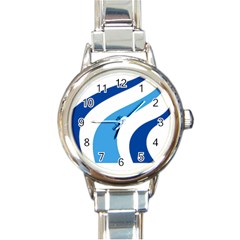 Abstract Pattern T- Shirt Abstract Pattern 5 Round Italian Charm Watch by EnriqueJohnson