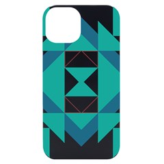 Abstract Pattern T- Shirt Hourglass Pattern Iphone 14 Black Uv Print Case