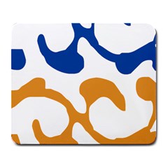 Abstract Swirl Gold And Blue Pattern T- Shirt Abstract Swirl Gold And Blue Pattern T- Shirt Large Mousepad