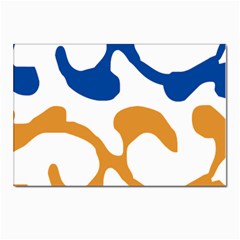 Abstract Swirl Gold And Blue Pattern T- Shirt Abstract Swirl Gold And Blue Pattern T- Shirt Postcards 5  x 7  (Pkg of 10)