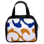 Abstract Swirl Gold And Blue Pattern T- Shirt Abstract Swirl Gold And Blue Pattern T- Shirt Classic Handbag (Two Sides) Front