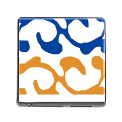 Abstract Swirl Gold And Blue Pattern T- Shirt Abstract Swirl Gold And Blue Pattern T- Shirt Memory Card Reader (Square 5 Slot)
