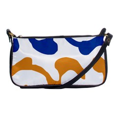 Abstract Swirl Gold And Blue Pattern T- Shirt Abstract Swirl Gold And Blue Pattern T- Shirt Shoulder Clutch Bag