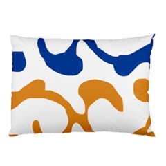 Abstract Swirl Gold And Blue Pattern T- Shirt Abstract Swirl Gold And Blue Pattern T- Shirt Pillow Case (Two Sides)