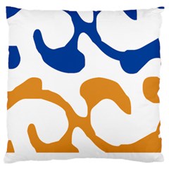 Abstract Swirl Gold And Blue Pattern T- Shirt Abstract Swirl Gold And Blue Pattern T- Shirt Large Cushion Case (One Side)