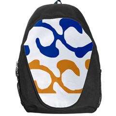 Abstract Swirl Gold And Blue Pattern T- Shirt Abstract Swirl Gold And Blue Pattern T- Shirt Backpack Bag