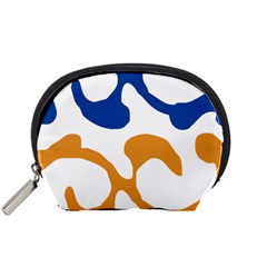 Abstract Swirl Gold And Blue Pattern T- Shirt Abstract Swirl Gold And Blue Pattern T- Shirt Accessory Pouch (Small)