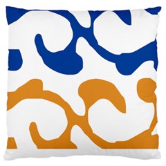 Abstract Swirl Gold And Blue Pattern T- Shirt Abstract Swirl Gold And Blue Pattern T- Shirt Standard Premium Plush Fleece Cushion Case (One Side)