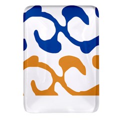 Abstract Swirl Gold And Blue Pattern T- Shirt Abstract Swirl Gold And Blue Pattern T- Shirt Rectangular Glass Fridge Magnet (4 pack)