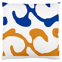 Abstract Swirl Gold And Blue Pattern T- Shirt Abstract Swirl Gold And Blue Pattern T- Shirt Large Cushion Case (two Sides) by EnriqueJohnson