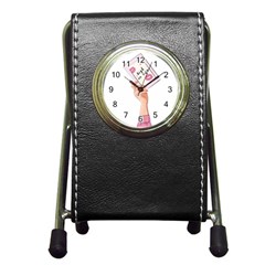 Hand 1 Pen Holder Desk Clock by SychEva