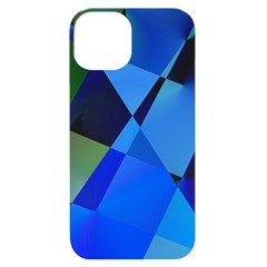 Abstract T- Shirt Blue Abstract Chess Cell Pattern Minimalism T- Shirt Iphone 14 Black Uv Print Case by EnriqueJohnson