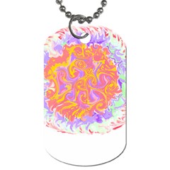 Abstract T- Shirt Circle Beauty In Abstract T- Shirt Dog Tag (two Sides)