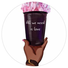 All You Need Is Love 1 Round Trivet by SychEva