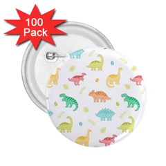 Animals Dinosaurs T-rex Pattern 2.25  Buttons (100 pack) 