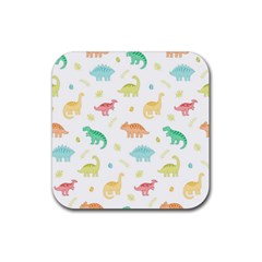 Animals Dinosaurs T-rex Pattern Rubber Coaster (Square)