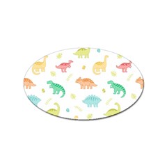 Animals Dinosaurs T-rex Pattern Sticker (Oval)