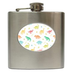 Animals Dinosaurs T-rex Pattern Hip Flask (6 oz)