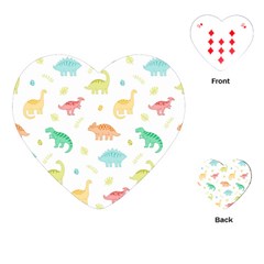 Animals Dinosaurs T-rex Pattern Playing Cards Single Design (Heart)