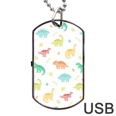 Animals Dinosaurs T-rex Pattern Dog Tag USB Flash (One Side)