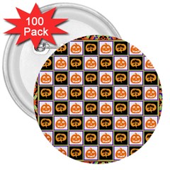 Lantern Chess Halloween 3  Buttons (100 Pack)  by Pakjumat