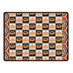 Lantern Chess Halloween Two Sides Fleece Blanket (small) by Pakjumat