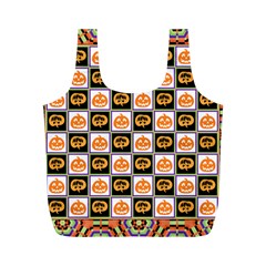 Lantern Chess Halloween Full Print Recycle Bag (m) by Pakjumat