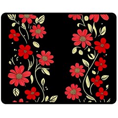 Pattern Flowers Design Nature Two Sides Fleece Blanket (medium) by Pakjumat