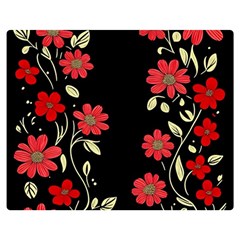 Pattern Flowers Design Nature Two Sides Premium Plush Fleece Blanket (medium) by Pakjumat