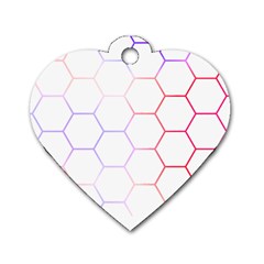 Abstract T- Shirt Honeycomb Pattern 7 Dog Tag Heart (two Sides) by EnriqueJohnson