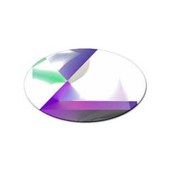 Abstract T- Shirt Purple Northern Lights Colorful Abstract T- Shirt Sticker (oval)