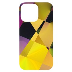 Abstract T- Shirt Yellow Chess Cell Abstract Pattern T- Shirt Iphone 14 Pro Max Black Uv Print Case by EnriqueJohnson