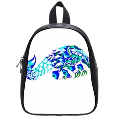 Armadillo T- Shirtthe Magnificent Armored Pangolin Ecopop Art T- Shirt School Bag (Small)