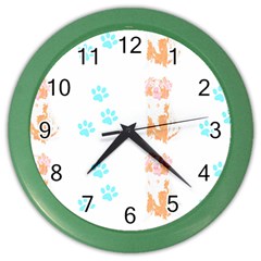 Australian Shepherd Dog Pattern T- Shirt Australian Shepherd Dog Cute Pattern T- Shirt (2) Color Wall Clock by EnriqueJohnson