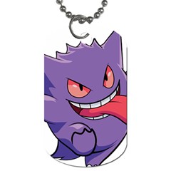 Purple Funny Monster Dog Tag (one Side) by Sarkoni