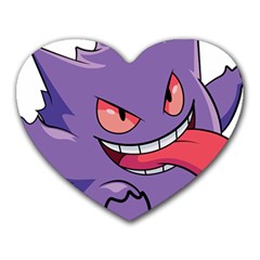 Purple Funny Monster Heart Mousepad