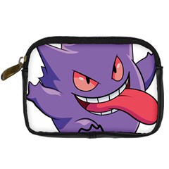 Purple Funny Monster Digital Camera Leather Case