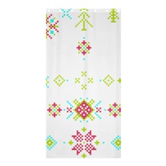 Christmas Cross Stitch Pattern Effect Holidays Symmetry Shower Curtain 36  X 72  (stall) 