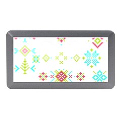 Christmas Cross Stitch Pattern Effect Holidays Symmetry Memory Card Reader (mini)