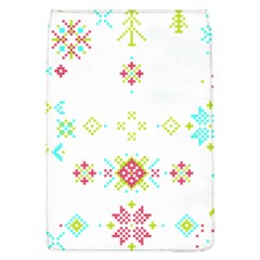 Christmas Cross Stitch Pattern Effect Holidays Symmetry Removable Flap Cover (l)