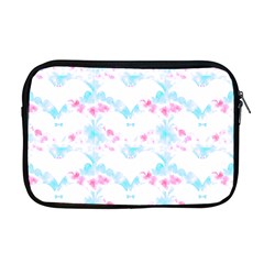 Bat Pattern T- Shirt Bats And Bows Blue Pink T- Shirt Apple Macbook Pro 17  Zipper Case by EnriqueJohnson