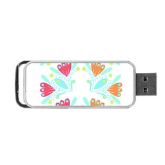 Batik T- Shirt Batik Flower Pattern 5 Portable Usb Flash (one Side) by EnriqueJohnson