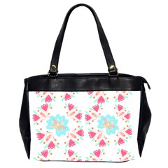 Batik T- Shirt Batik Flower Pattern 6 Oversize Office Handbag (2 Sides)
